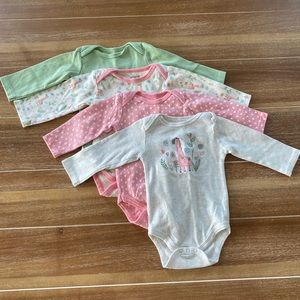 Chick Pea bundle of 4 long sleeve onesies